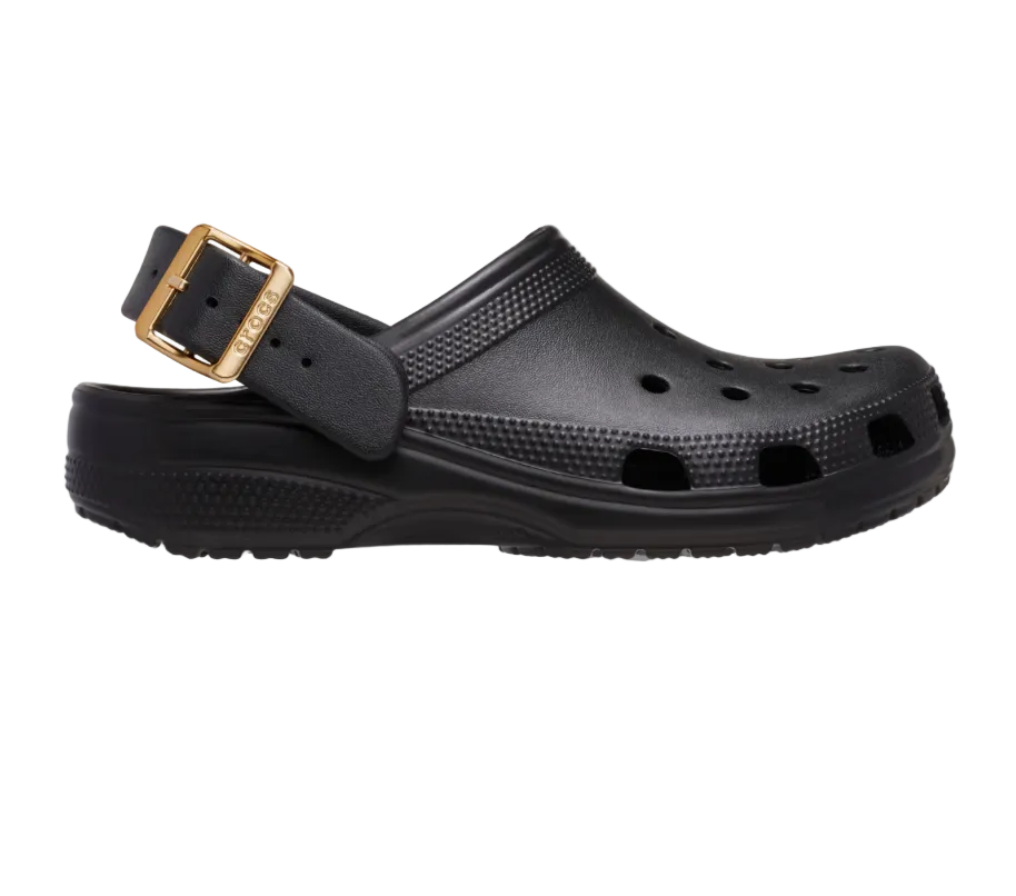CLOGS METALLIC BUCKLE NOIRE