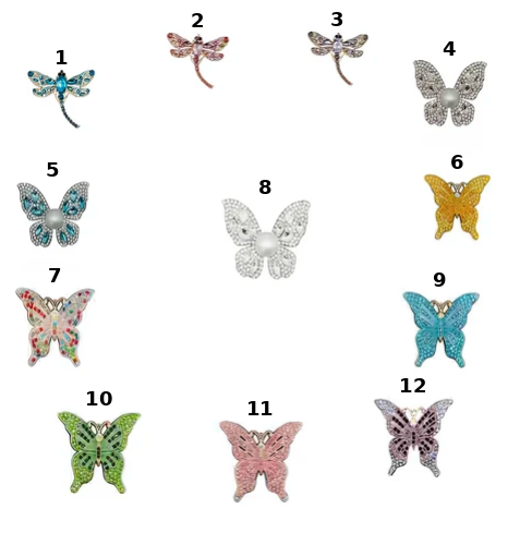 PINS PAPILLONS METAL